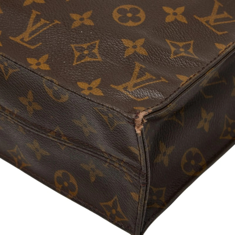 LOUIS VUITTON Authentic Brown Monogram Leather Tote Bag - Picture 4 of 12